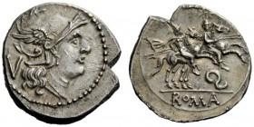 AN INTERESTING COLLECTION OF ROMAN REPUBLICAN COINS FORMED BY AN ENGLISH AMATEUR SCHOLAR 
 Quinarius, Apulia (?) 211-210, AR 1.94 g. Helmeted head of...