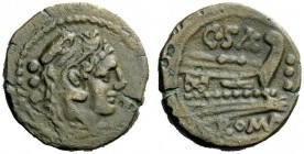 AN INTERESTING COLLECTION OF ROMAN REPUBLICAN COINS FORMED BY AN ENGLISH AMATEUR SCHOLAR 
 C. Sax. Quadrans circa 169-158, Æ 5.26 g. Head of Hercules...