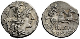 AN INTERESTING COLLECTION OF ROMAN REPUBLICAN COINS FORMED BY AN ENGLISH AMATEUR SCHOLAR 
 P. Cornelius Sulla. Denarius 151, AR 4.18 g. Helmeted head...