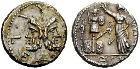 AN INTERESTING COLLECTION OF ROMAN REPUBLICAN COINS FORMED BY AN ENGLISH AMATEUR SCHOLAR 
 M. Furius L.f. Philus. Denarius 121, AR 3.20 g. [M·FOV]RI·...