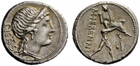 AN INTERESTING COLLECTION OF ROMAN REPUBLICAN COINS FORMED BY AN ENGLISH AMATEUR SCHOLAR 
 M. Herennius. Denarius 108 or 107, AR 3.97 g. PIETAS Diade...
