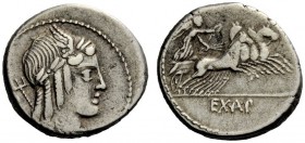 AN INTERESTING COLLECTION OF ROMAN REPUBLICAN COINS FORMED BY AN ENGLISH AMATEUR SCHOLAR 
 L. Iulius Bursio . Denarius 85, AR 3.95 g. Male head r., w...