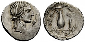 AN INTERESTING COLLECTION OF ROMAN REPUBLICAN COINS FORMED BY AN ENGLISH AMATEUR SCHOLAR 
 Q. Caecilius Metellus Pius . Denarius 81, AR 3.97 g. Diade...
