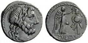 ROMAN REPUBLICAN COINAGE 
 Cn. Cornelius Lentulus Clodianus. Quinarius 88, AR 1.95 g. Laureate head of Jupiter r. Rev. Victory r. crowning trophy; in...