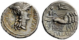 ROMAN REPUBLICAN COINAGE 
 L. Cornelis Sulla imperator with L. Manlius Torquatus Proquaestor. Denarius, mint moving with Sulla 82, AR 3.81 g. L MANLI...