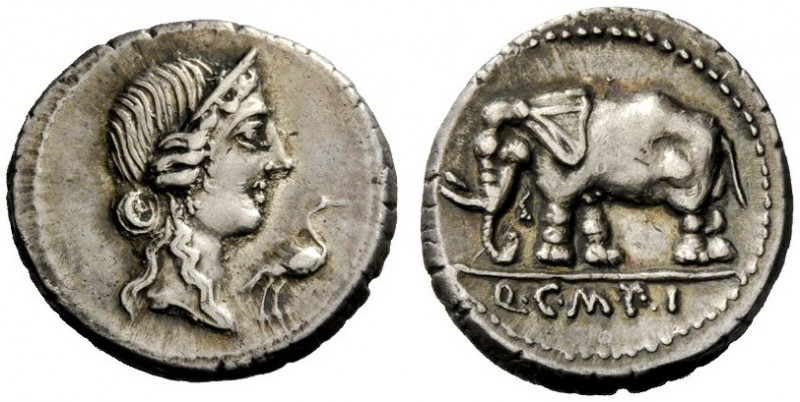 ROMAN REPUBLICAN COINAGE 
 Q. Caecilius Metellus Pius. Denarius 81, AR 4.05 g. ...