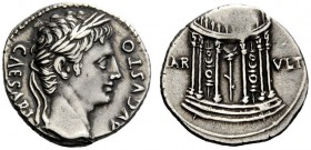 THE ROMAN EMPIRE 
 Octavian as Augustus, 27 BC – 14 AD 
 Denarius, Colonia Patricia (?) circa 18 BC, AR 3.76 g. Laureate head r. Rev. Aquila between...