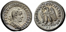 THE ROMAN EMPIRE 
 Philip II augustus, 246-248 
 Tetradrachm, Antiochia 248-249, AR 13.35 g. Laureate, draped and cuirassed bust r. Rev. Eagle stand...