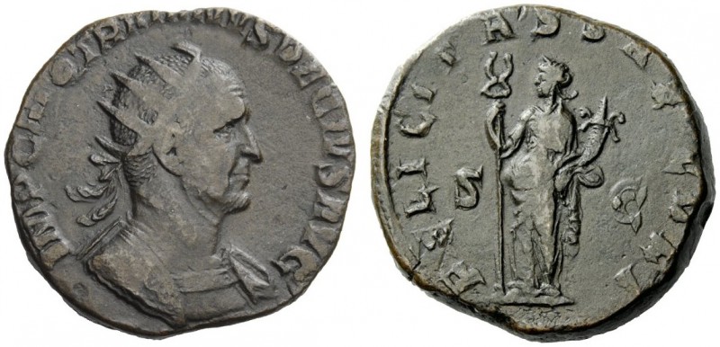 THE ROMAN EMPIRE 
 Trajan Decius, 249 – 251 
 Double sestertius 249-251, Æ 33....