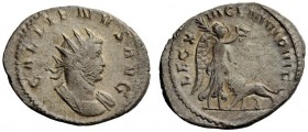 THE ROMAN EMPIRE 
 Gallienus, 253 – 268 
 Antoninianus, Mediolanum 258, billion 3.98 g. Radiate, draped and cuirassed bust r. Rev. Victory walking r...