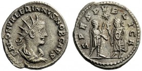 THE ROMAN EMPIRE 
 Saloninus caesar, 255 – 259 
 Antoninianus, Samosata 258-260, billon 4.23 g. Radiate, draped and cuirassed bust r. Rev. Spes pres...