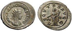 THE ROMAN EMPIRE 
 Macrianus, 260 – 261 
 Antoninianus, Antiochia 260-261, billon 4.20 g. Radiate, draped and cuirassed bust r. Rev. Aequitas standi...