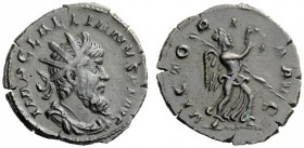 THE ROMAN EMPIRE 
 Laelianus, 269 
 Antoninianus, Moguntiacum or Treveri 269, billon 3.23 g. Radiate and cuirassed bust r. Rev. Victory advancing r....