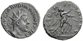 THE ROMAN EMPIRE 
 Marius, 269 
 Antoninianus, unidentified mint 269, billon 2.87 g. Radiate and cuirassed bust r. Rev. Victory advancing r., holdin...