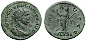 THE ROMAN EMPIRE 
 Carausius, 286 – 293 
 Antoninianus, Londinium 286-293, Æ 4.46 g. Radiate, draped and cuirassed bust r. Rev. Pax standing l., hol...