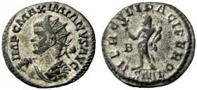 THE ROMAN EMPIRE 
 Maximianus Herculeus, 286 – 305 
 Antoninianus, Lugdunum 288, Æ 3.75 g. Radiate, bust l. with lion skin over shoulder l. shoulder...