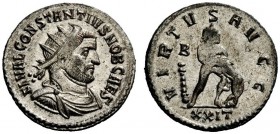 THE ROMAN EMPIRE 
 Constantius Chlorus caesar, 293 – 305 
 Antoninianus, Ticinum 293, Æ 3.39 g. Radiate, draped and cuirassed bust r. Rev. Heracles ...