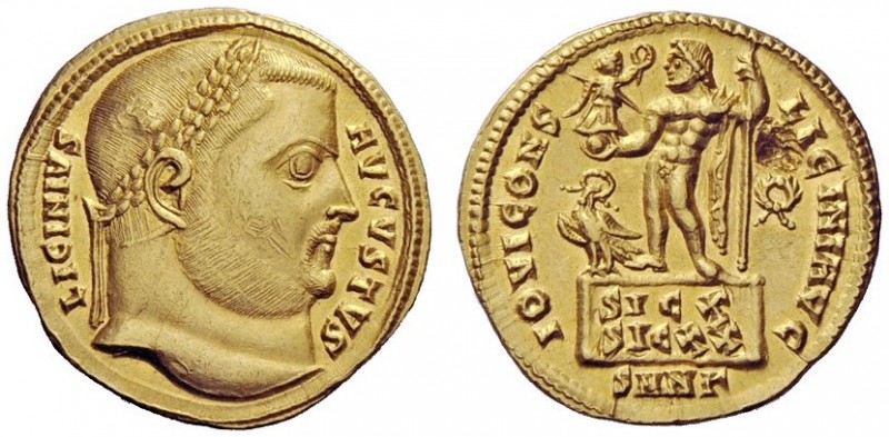 THE ROMAN EMPIRE 
 Licinius I, 308 – 324 
 Aureus, Nicomedia 317-318, AV 5.29 ...