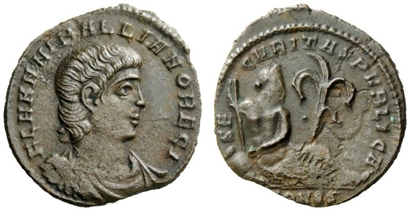 THE ROMAN EMPIRE 
 Hanniballianus rex regum, 335 – 337 
 Æ 4, Constantinopolis...