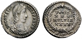 THE ROMAN EMPIRE 
 Constantius II as augustus, 337 – 361 
 Siliqua, Siscia 355-361, AR 2.06 g. Diademed, draped and cuirassed bust r. Rev. Legend wi...