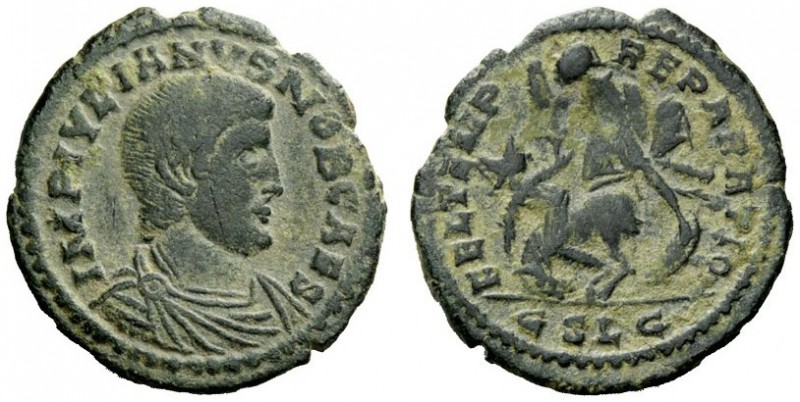 THE ROMAN EMPIRE 
 Julian II caesar, 355 – 361 
 Æ3, Lugdunum 355-360, Æ 2.19 ...