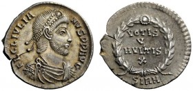 THE ROMAN EMPIRE 
 Julian II augustus, 360 – 363 
 Siliqua, Sirmium 360-363, AR 2.11g. Diademed, draped and cuirassed bust r. Rev. Legend within wre...