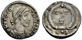 THE ROMAN EMPIRE 
 Procopius, 365 – 366 
 Siliqua, Constantinopolis 365-366, AR 1.85 g. Diademed, draped and cuirassed bust r. Rev. Legend within wr...