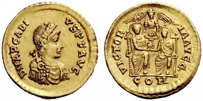 THE ROMAN EMPIRE 
 Arcadius, 383 – 408 
 Solidus, Thessalonica 383-384, AV 4.4...