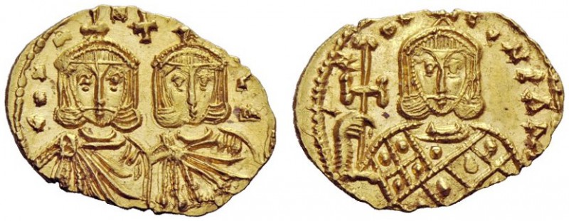 THE BYZANTINE EMPIRE 
 Constantine V and Leo III, 741-775 
 Solidus, Syracuse ...