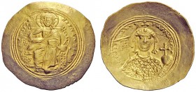 THE BYZANTINE EMPIRE 
 Constantine IX Monomachus, 1042-1055 
 Histamenon nomisma 1042-1055, AV 4.41 g. Christ, nimbate, enthroned facing. Rev. Bust ...