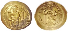 THE BYZANTINE EMPIRE 
 Constantine X Ducas, 1059-1067 
 Histamenon nomisma circa 1059-1067, AV 4.35 g. Christ, nimbate, enthroned facing. Rev. Emper...