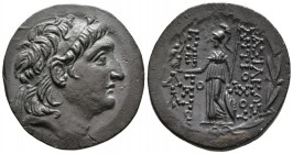 ANTIOCHOS VII. Tetradracma. 138-129 a.C. Reino Seleucida. A/ Cabeza de Antiochos diademado a derecha. R/ Athena de pie a izquierda sosteniendo Nike y ...
