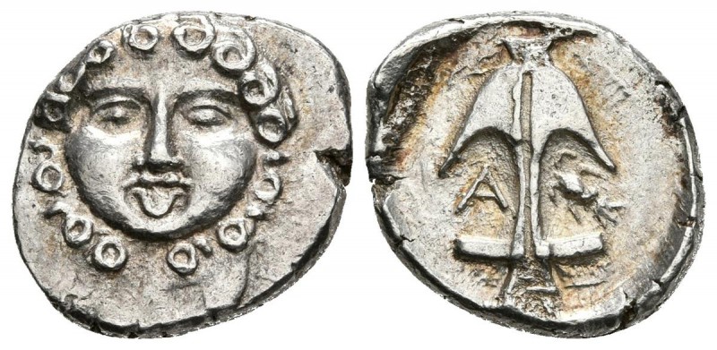 APOLLONIA PONTIKA, Thracia. Dracma. Finales del siglo V-IV a.C. A/ Gorgona. R/ A...