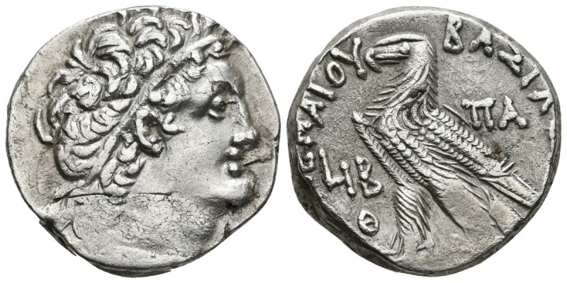 PTOLOMEO X y CLEOPATRA III. Tetradracma. 106-105 a.C. RY=12 de Cleopatra y 9 de ...
