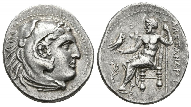 REINO DE MACEDONIA. Alejandro III Magno. Dracma. 336-323 a.C. Ceca incierta. A/ ...
