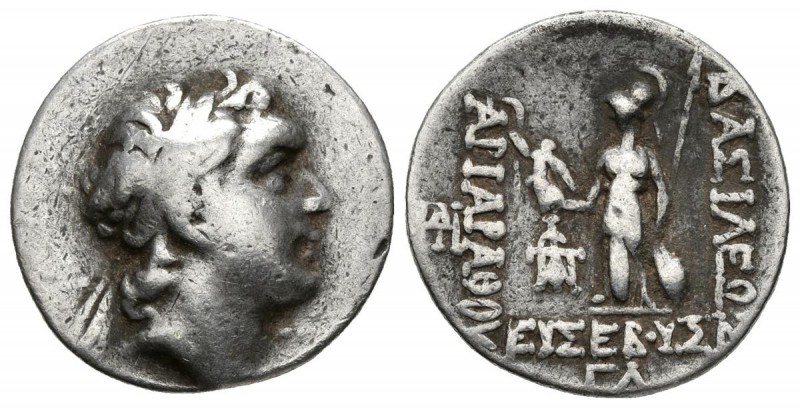 REYES DE CAPPADOCIA. Ariarathes V Eusebes Philopator. Dracma. 163-130 a.C. Año R...