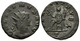 GALIENO. Antoniniano. 253-268 d.C. Roma. A/ Busto radiado con coraza a derecha. GALLIENVS AVG. R/ Felicitas sedente a izquierda portando cornucopia y ...