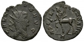 GALIENO. Antoniniano. 267-268 d.C. Roma. A/ Busto radiado con coraza a derecha. GALLIENVS AVG. R/ Centauro a izquierda portando trofeo y globo. APOLLO...