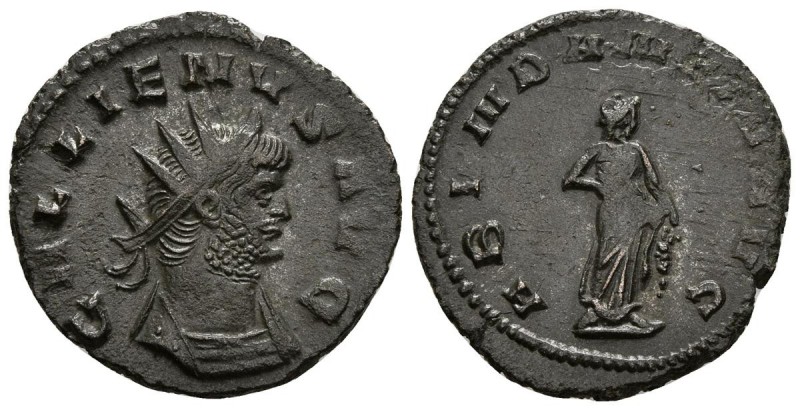 GALIENO. Antoniniano. 266 d.C. Roma. A/ Busto radiado con coraza a derecha. GALL...