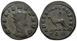 GALIENO. Antoniniano. 267 d.C. Roma. A/ Busto radiado a derecha. GALLIENVS AVG. R/ Grifo a izquierda. APOLLINI CONS AVG, en exergo A. RIC 166. Ae. 3,1...