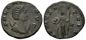 SALONINA. Antoniniano. 260-268 d.C. Roma. A/ Busto radiado y drapeado sobre creciente a derecha. SALONINA AVG. R/ Venus estante a izquierda portando c...