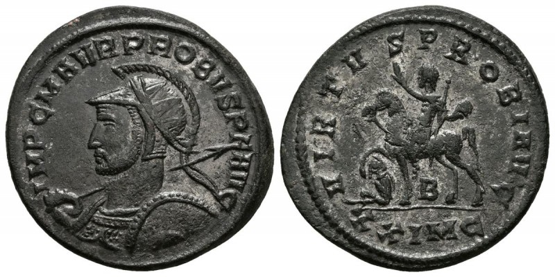 PROBO. Antoniniano. 276-282 d.C. Siscia. A/ Busto con casco y coraza a izquierda...