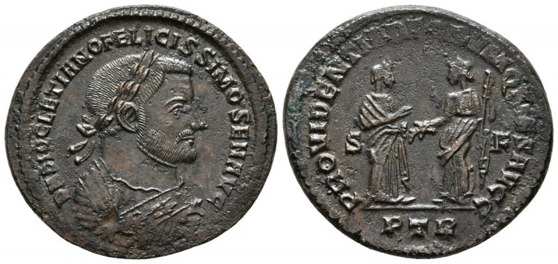 DIOCLECIANO. Follis. 284-305 d.C. Treveri. A/ Busto laureado con manto imperial ...