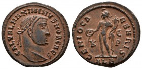 MAXIMINO II DAIA. Follis. 308 d.C. Alexandría. A/ Busto laureado a derecha. GAL VAL MAXIMINVS NOB CAES. R/ Genio a izquierda portando cornucopia y pát...