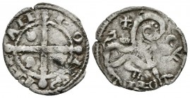 ALFONSO IX. Dinero. (1188-1230). Salamanca. Estudios reciente lo atribuyen a Extrematuram (Extremadura leonesa). E delante del león. AB 126; Mozo A9:5...