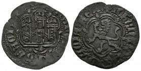 JUAN II. Blanca. (1406-1454). Coruña. AB 626. Ve. 1,29g. MBC.