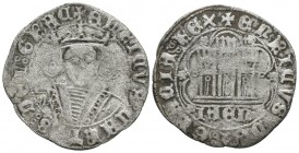 ENRIQUE IV. Cuartillo. (1454-1474). Jaén. AB 746.1. Ve. 2,13g. MBC-.