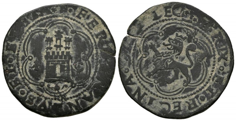 REYES CATOLICOS. 4 Maravedís. (1474-1504). Cuenca. Cáliz como inicio de leyenda ...