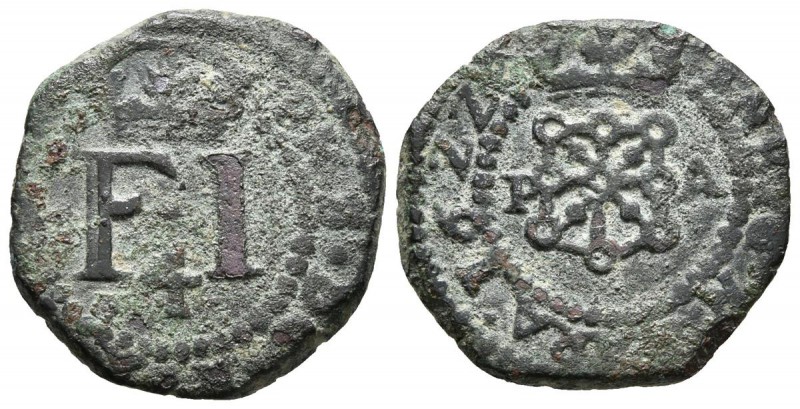 FELIPE II. 4 Cornados. 1622. Pamplona. Los 2 de la fecha como Z. Cal-336; R.Ros ...
