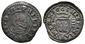 FELIPE IV. 4 Maravedís. 1663. Segovia BR. Cal-1552; J.S. M-570. Ae. 1,12g. MBC. Escasa.